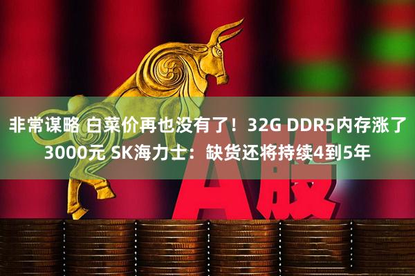 非常谋略 白菜价再也没有了！32G DDR5内存涨了3000元 SK海力士：缺货还将持续4到5年